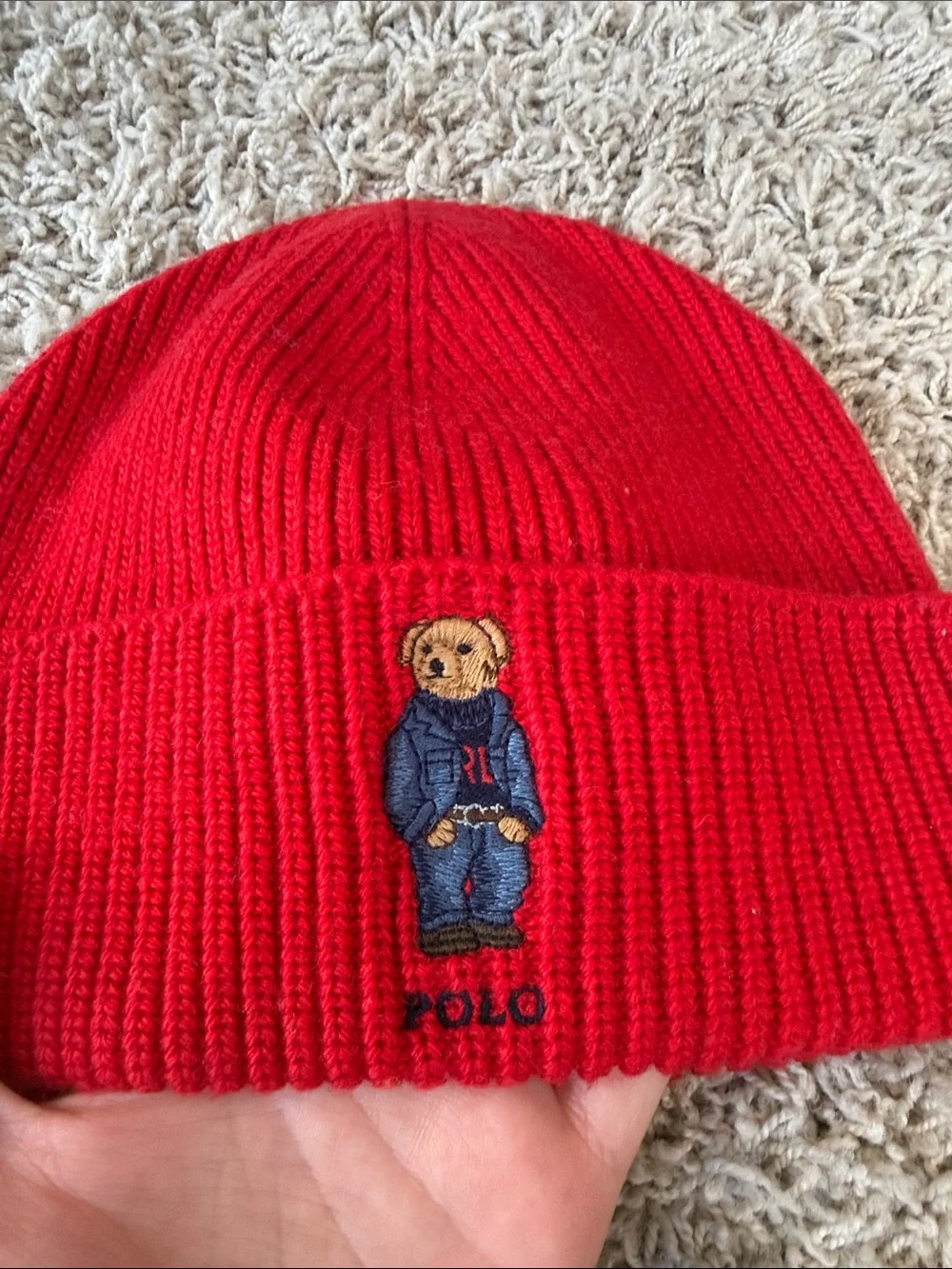 Polo Ralph Lauren Bear Beanie Red